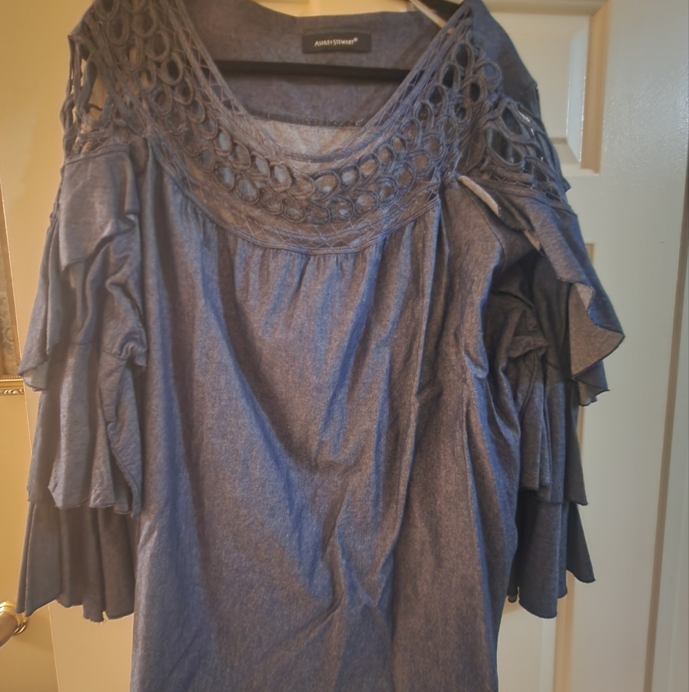 Ashley Stewart Blue Women's Top